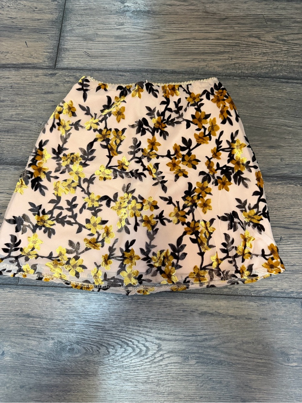 Princess Polly Pink Mini Skirt with Gold & Black Floral